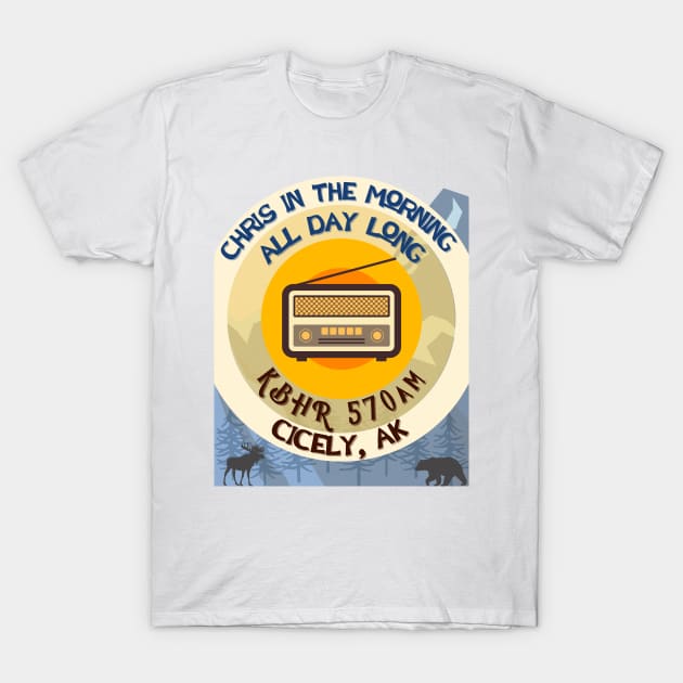 KBHR Chris in the Morning Vintage Radio T-Shirt by Ironymaiden 